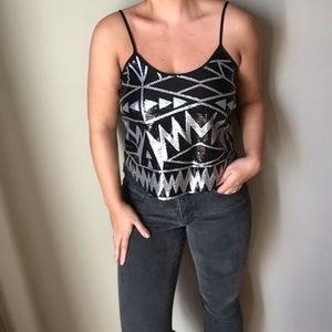 Sequined Tank Top